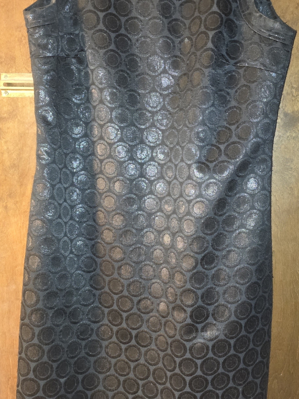 Tory Burch Black Sleeveless Midi Dress with Circle Jacquard